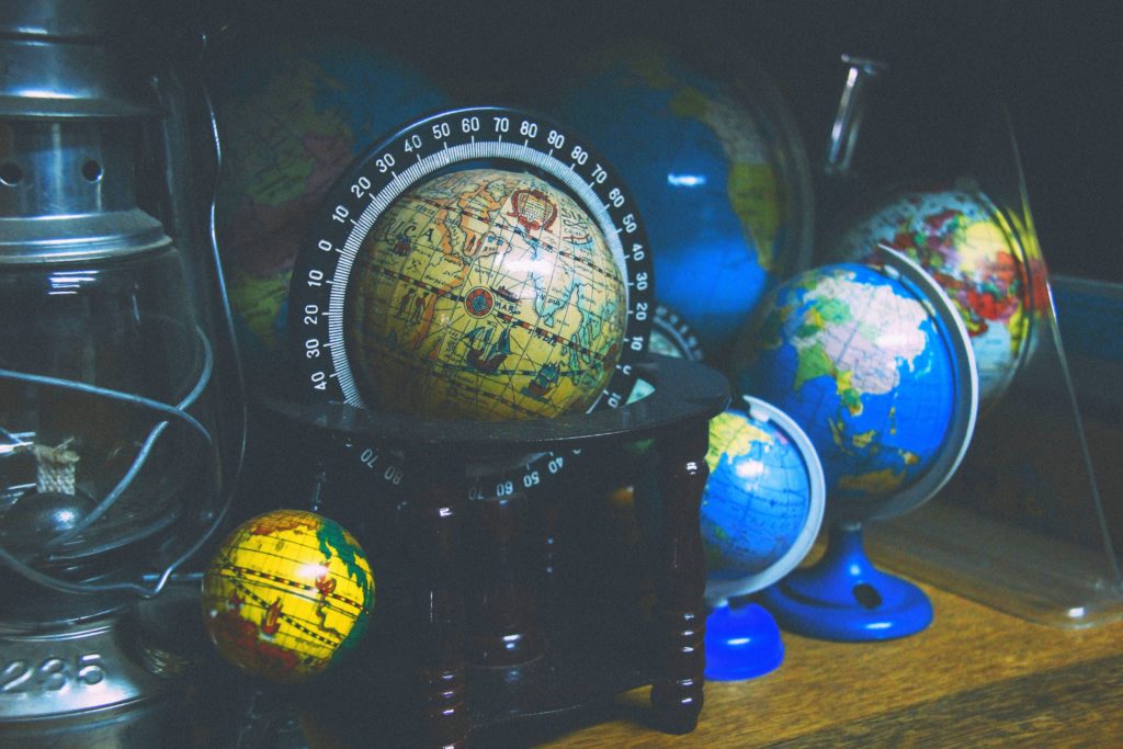 Globes representing global workforce and diversification